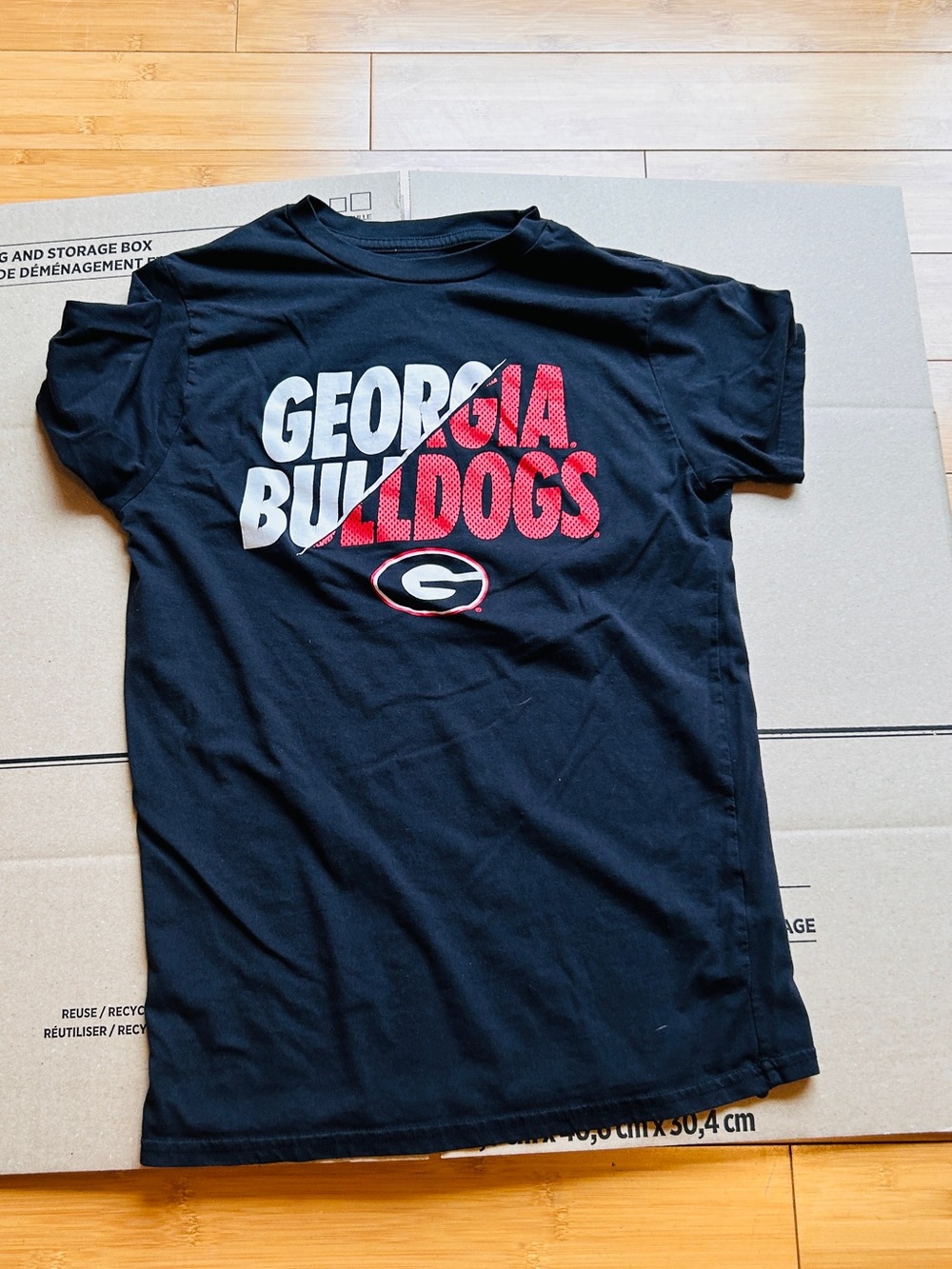 Georgia Bulldogs Black Logo Tee
